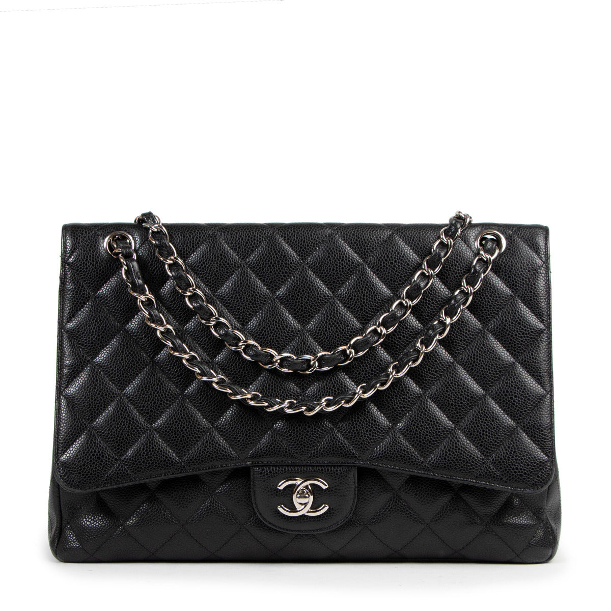 Chanel Black Classic Flap Bag Maxi