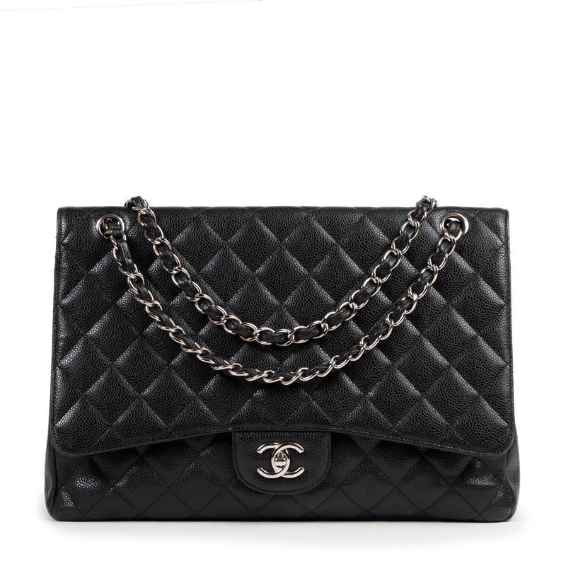 Chanel Black Classic Flap Bag Maxi