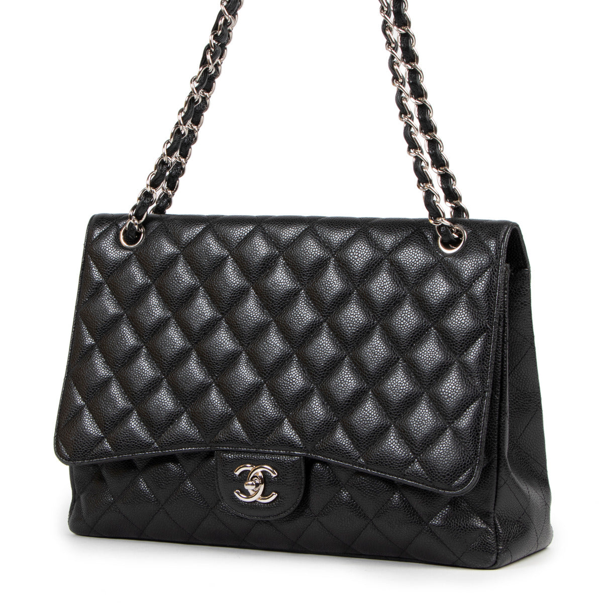 Chanel Black Classic Flap Bag Maxi