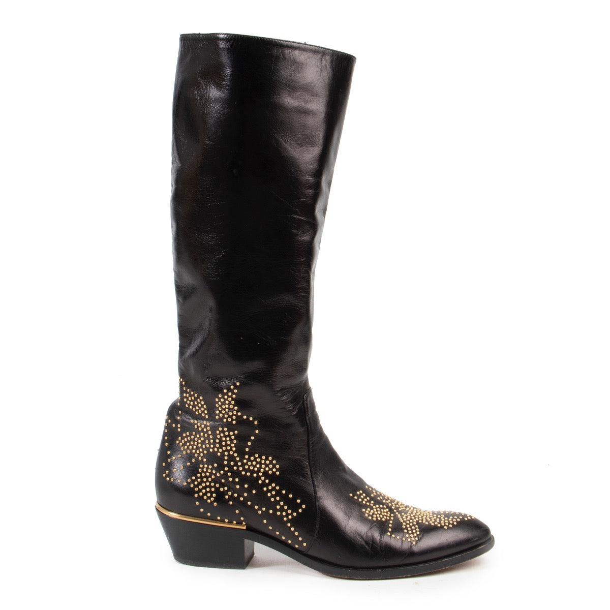 shop safe online Chloe Black Long Susanna Boots - Size 37,5