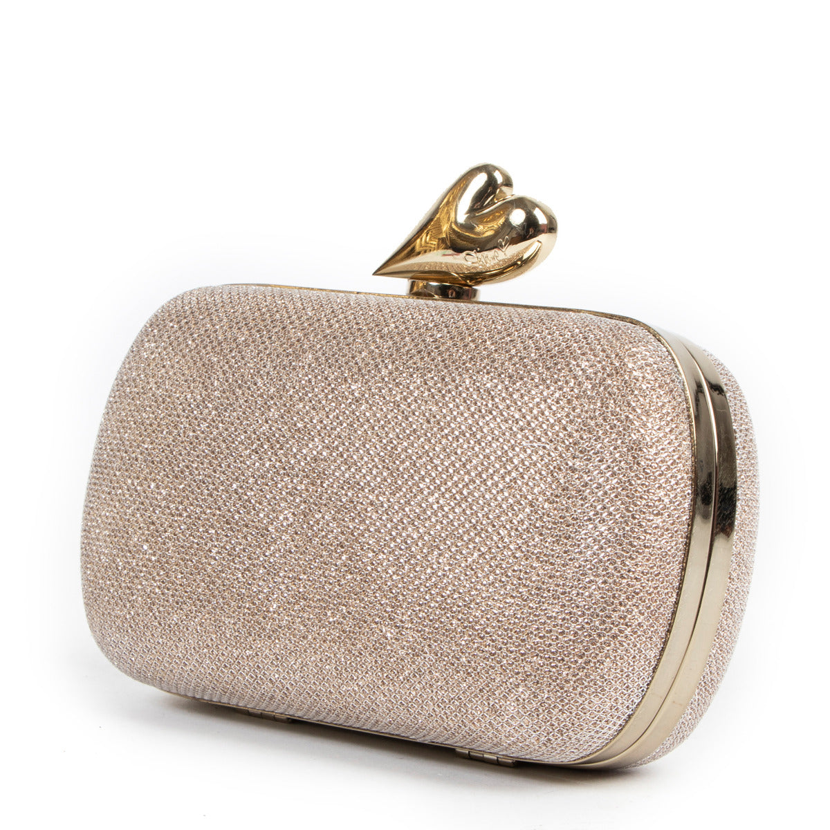 Diane Von Furstenberg Rose Gold Love Minaudiére Clutch