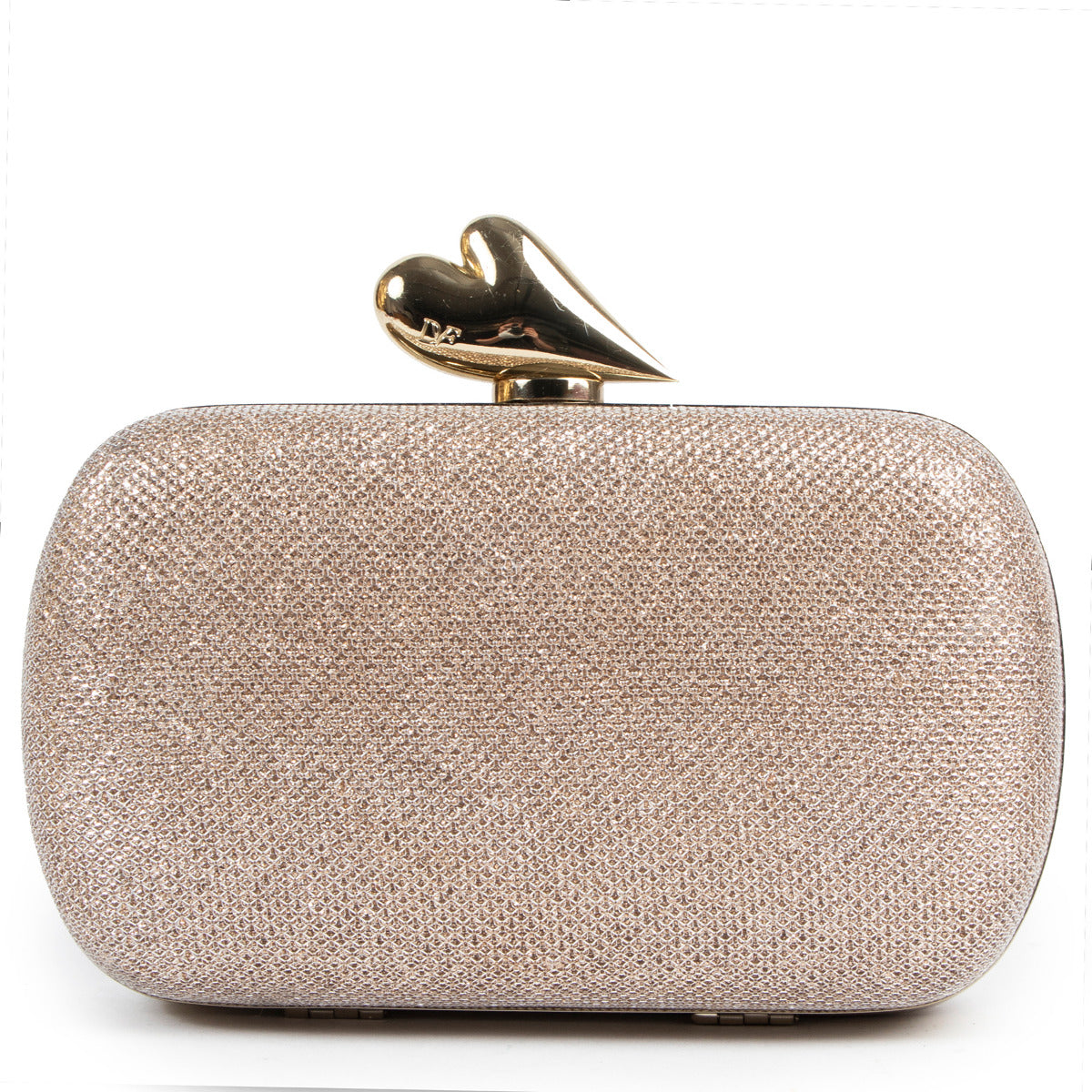 Diane Von Furstenberg Rose Gold Love Minaudière Clutch