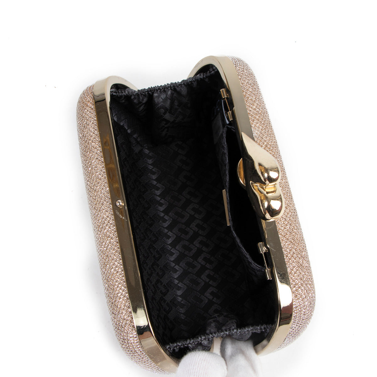 Diane Von Furstenberg Rose Gold Love Minaudiére Clutch