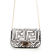 Fendi Black and White Nano Baguette
