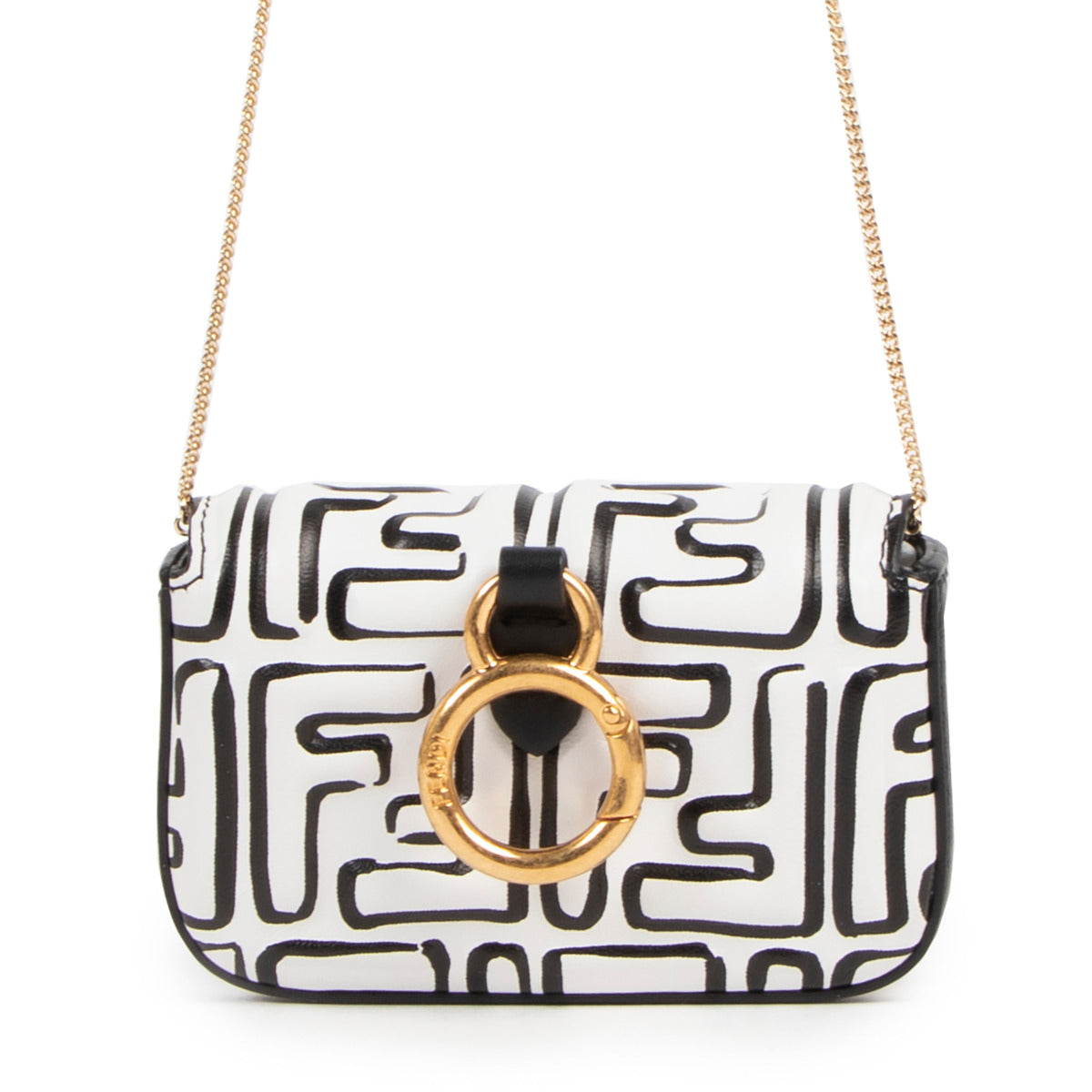 Fendi Black and White Nano Baguette