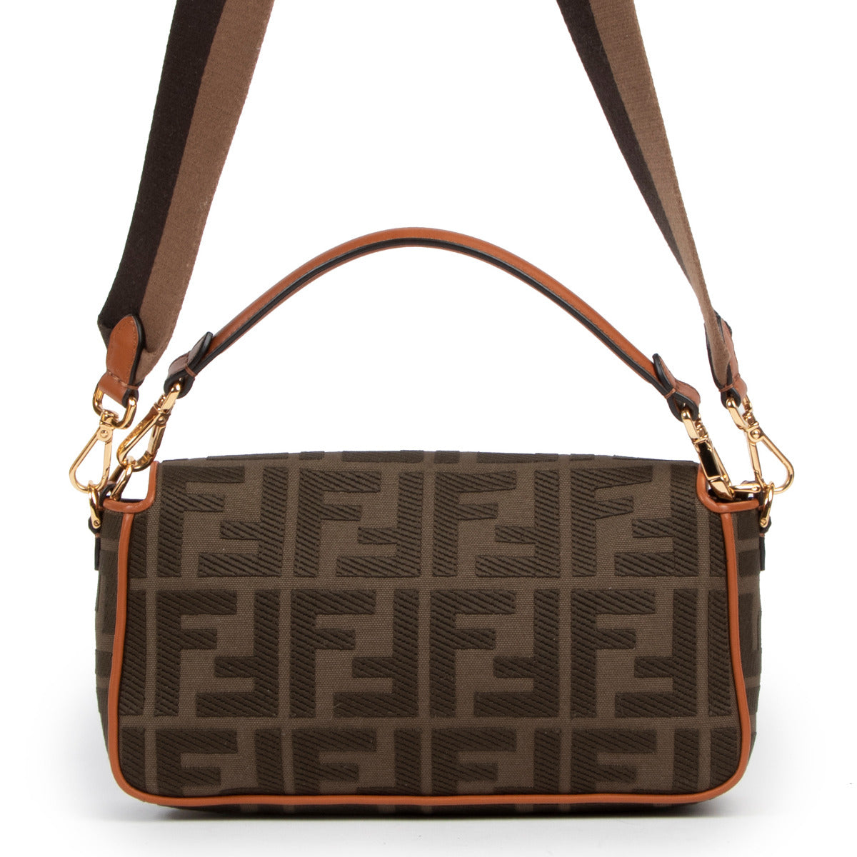 Fendi Green Baguette Canvas