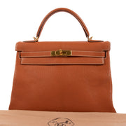 Hermès 2005 Kelly 32 Gold Chèvre de Coromandel Gold Hardware