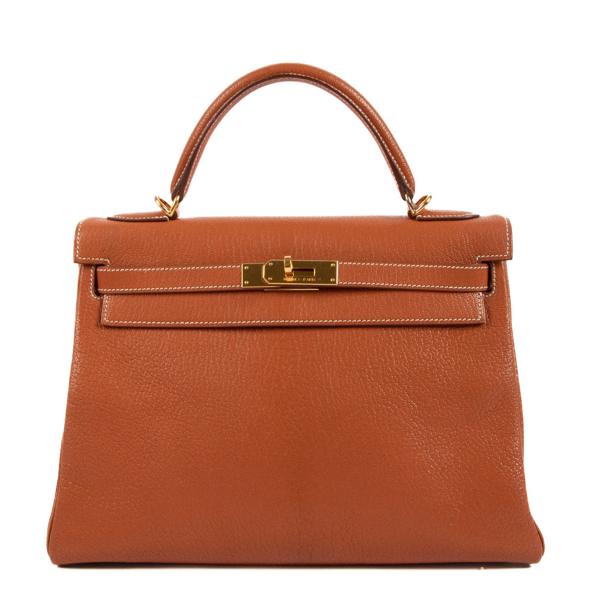 Hermès 2005 Kelly 32 Gold Chèvre de Coromandel Gold Hardware
