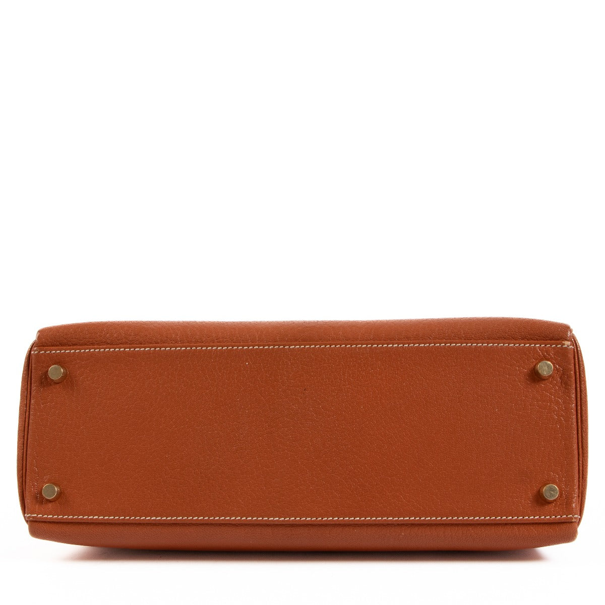 Authentic second hand vintage Hermès Kelly 32 Gold Chèvre de Coromandel Gold Harware on www.labellov.com