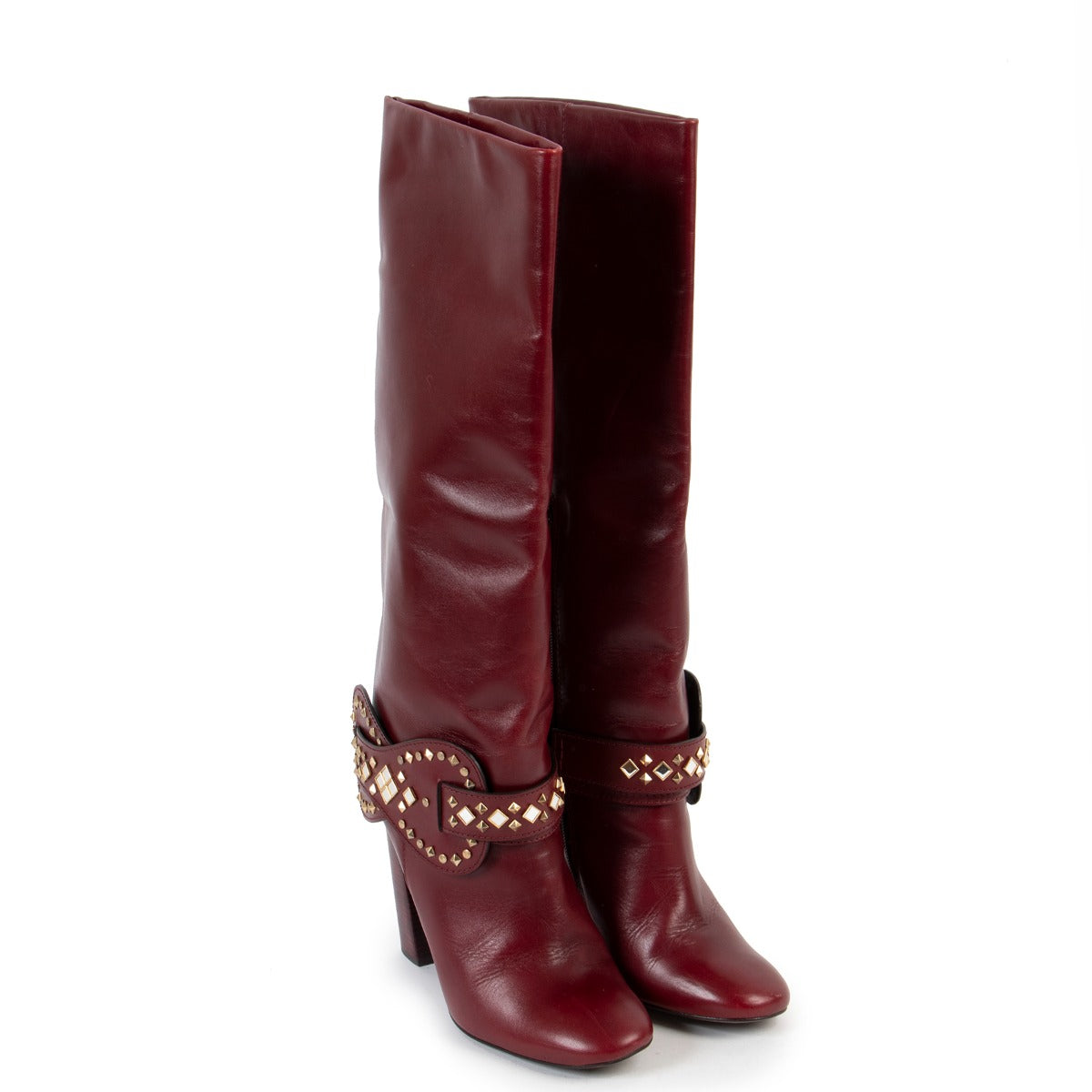 Shop safe online Tory Burch burgundy boots, Burgundy boots in very good condition, Preloved Tory Burch in very good condition.