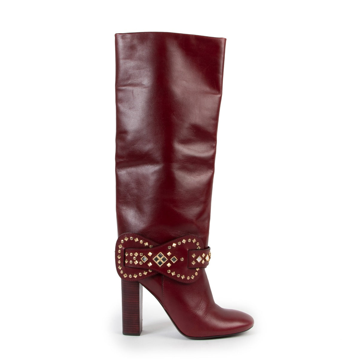 Shop safe online Tory Burch burgundy boots, Burgundy boots in very good condition, Preloved Tory Burch in very good condition.