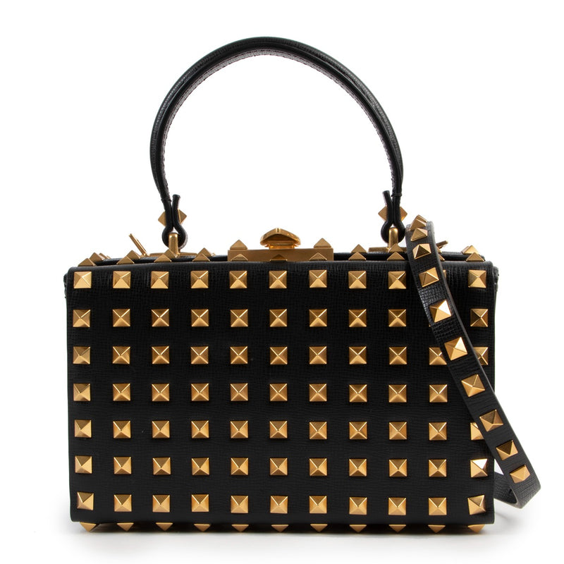 Shop authentic second hand luxury high-end designer Valentino Garavani Rockstud Alcove Box Bag at Labellov