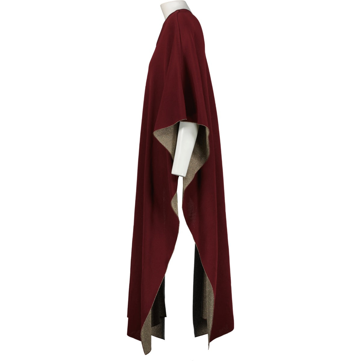 Valentino Resort 2021 Red Shimmer Asymmetric Poncho