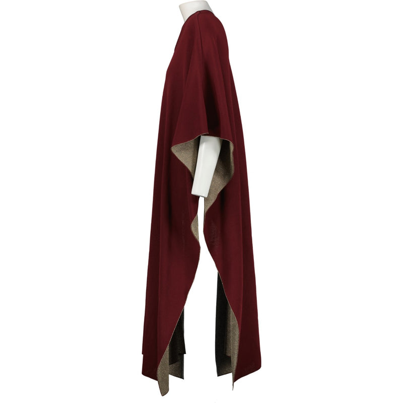 Valentino Resort 2021 Red Shimmer Asymmetric Poncho