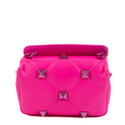Shop safe online at Labellov in Antwerp this 100% authentic second hand Valentino Garavani Pink Small Roman Stud Bag