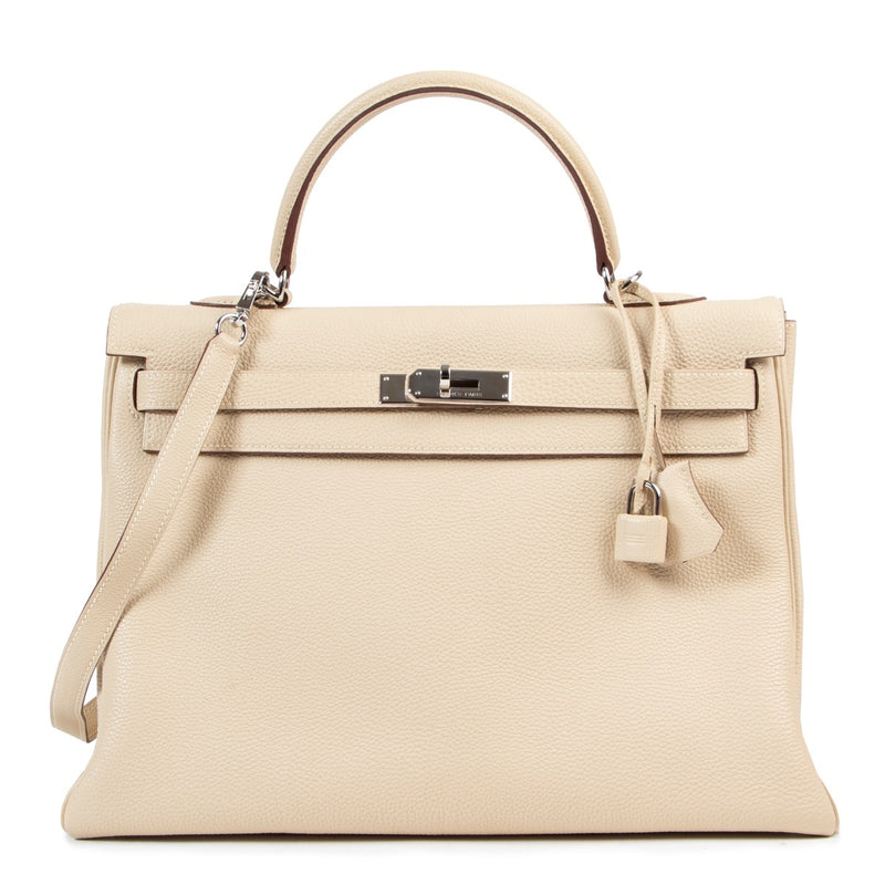 Hermes Kelly 35 Parchemin Togo PHW shop safe online