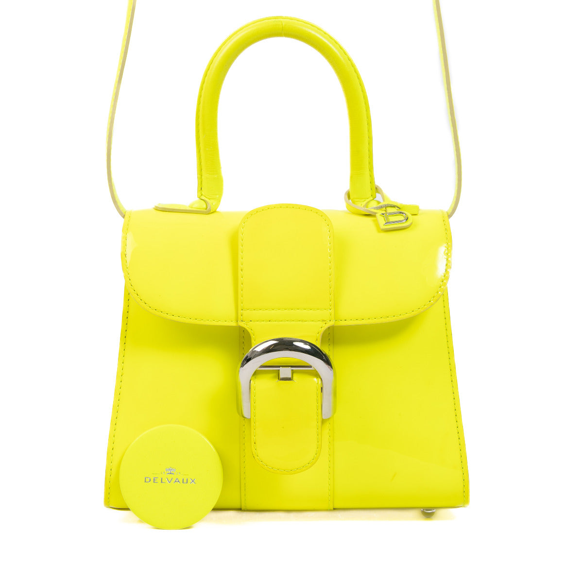 Delvaux Neon Yellow Mini Brillant + Strap