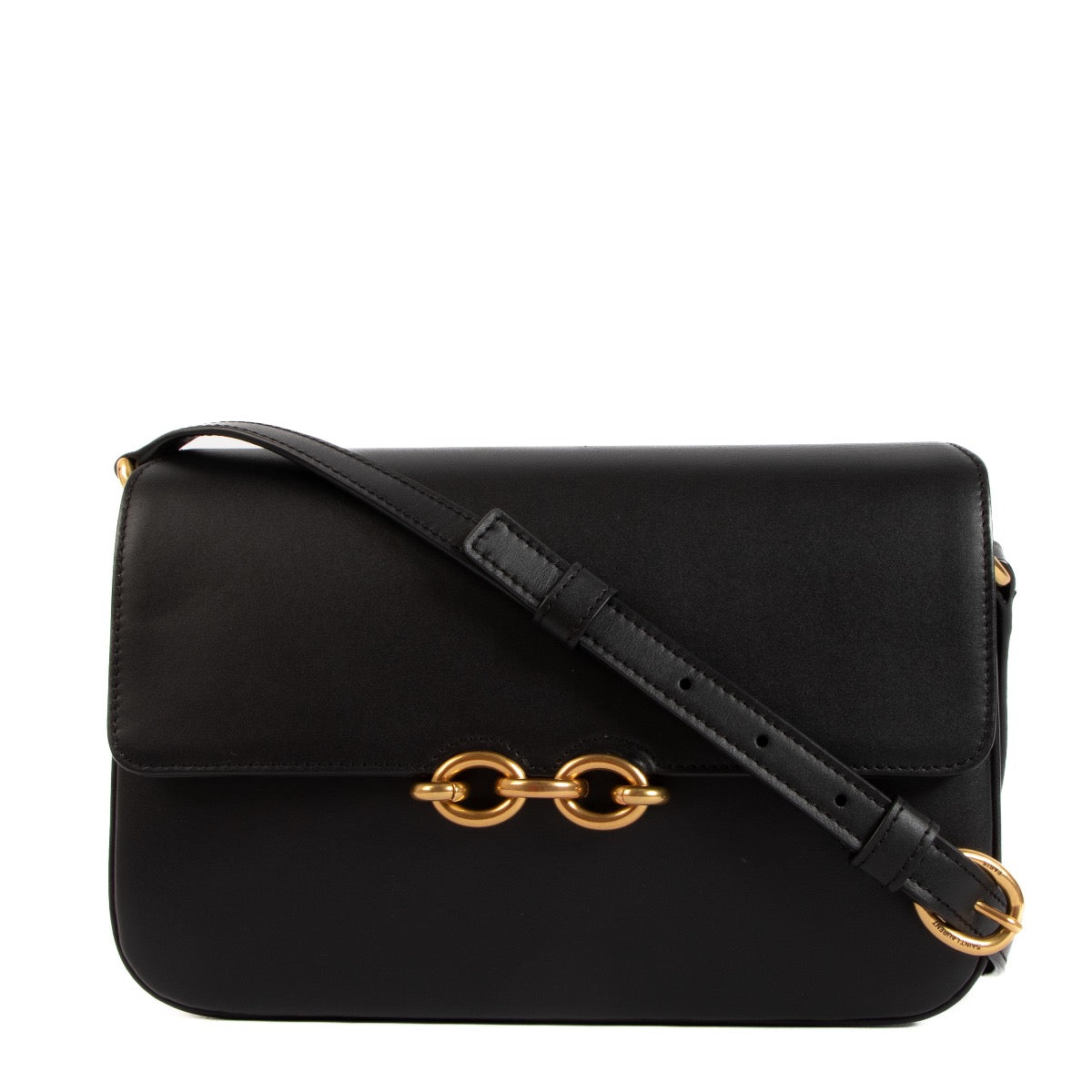 authentic second hand Saint Laurent Black Le Maillon Leather Satchel on Labellov.com
