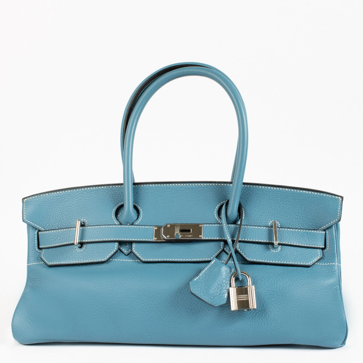 Hermès JPG Shoulder Birkin 42 Bleu Jean Clemence PHW