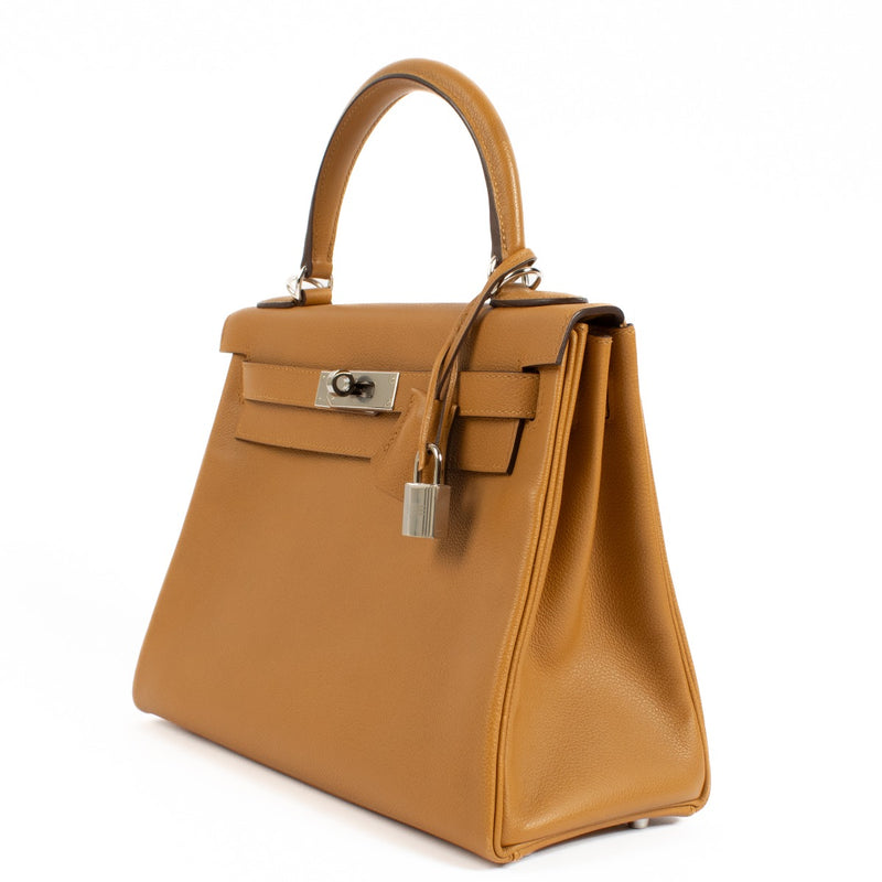 Hermès 2020 Kelly 28 Caramel Evercolor PHW