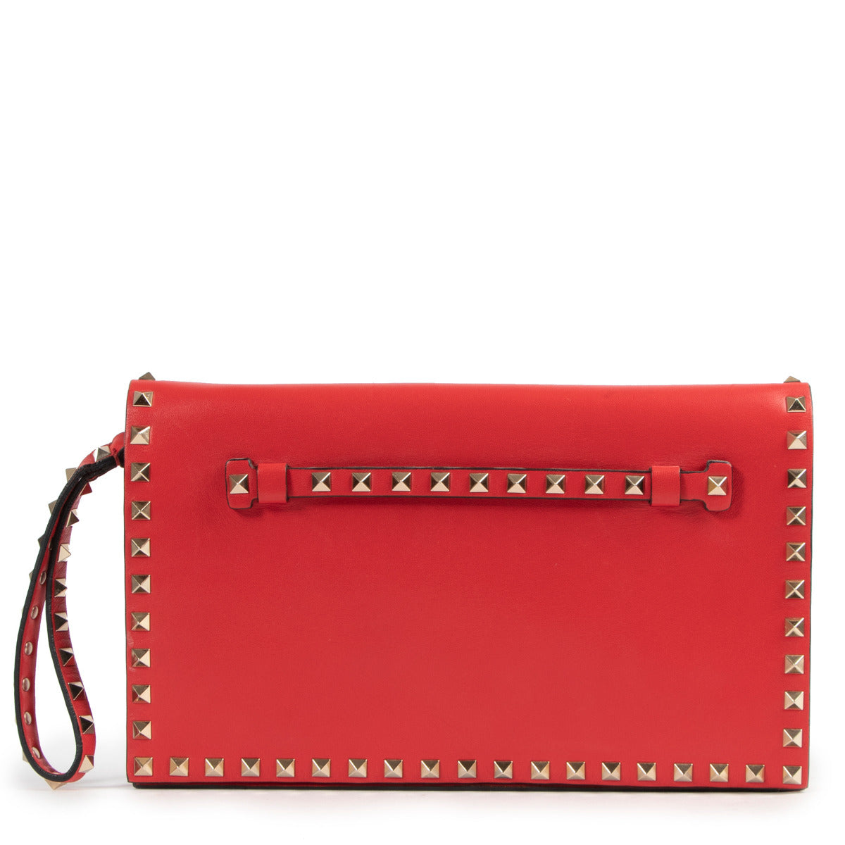Valentino Red Rockstud Clutch