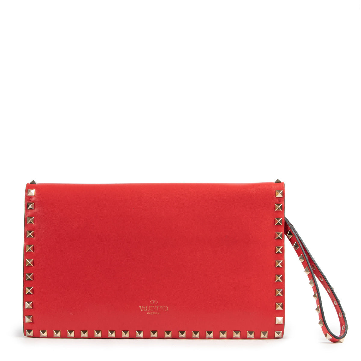 Valentino Garavani Rode Rockstud Clutch