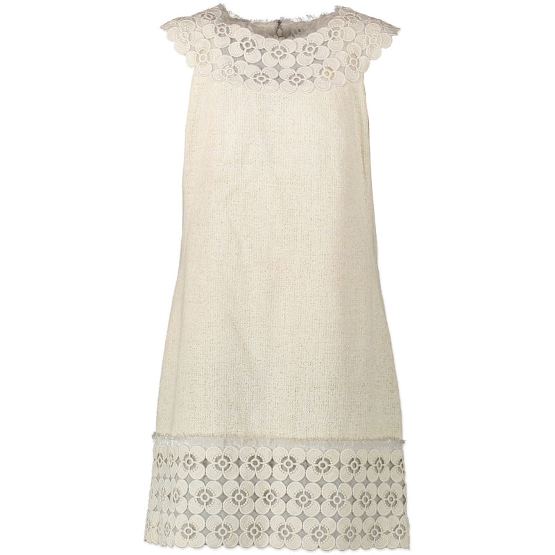 Buy safe online second hand Chanel tweed dress in beige.