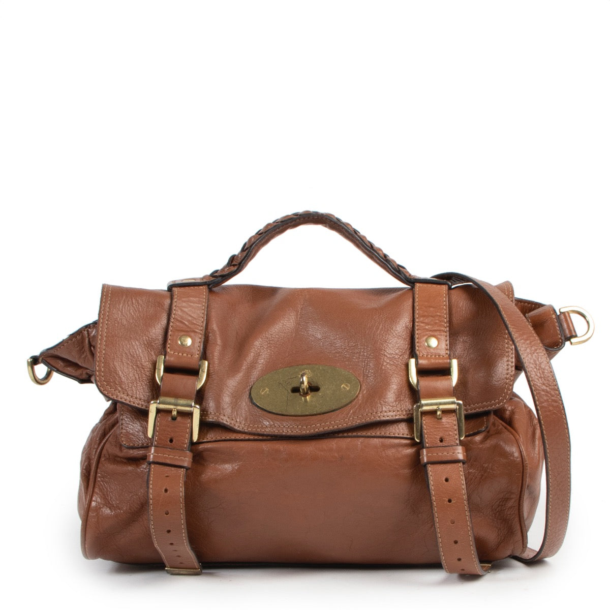 Mulberry Brown Alexa Satchel