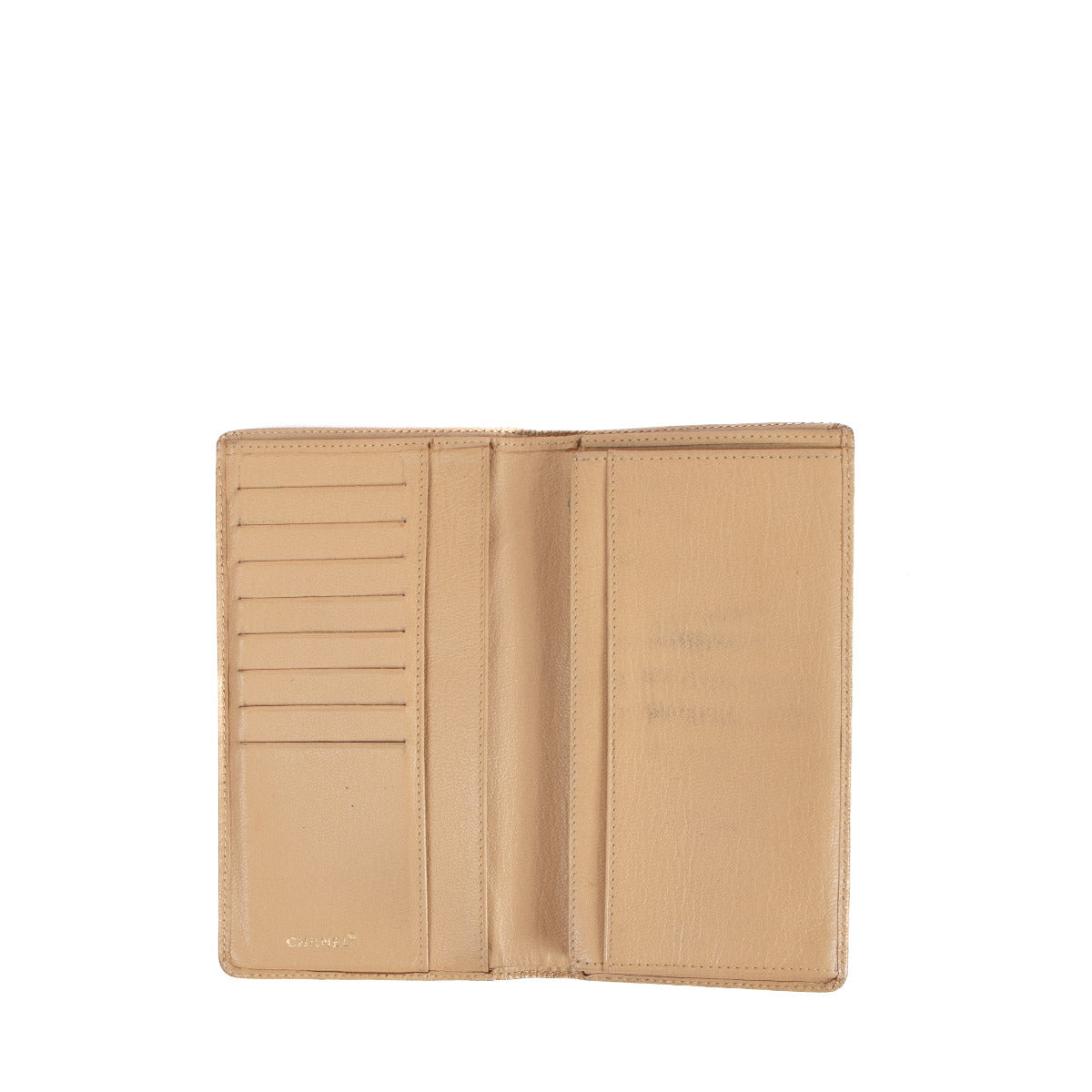 Chanel Beige Goatskin Classic Long Wallet