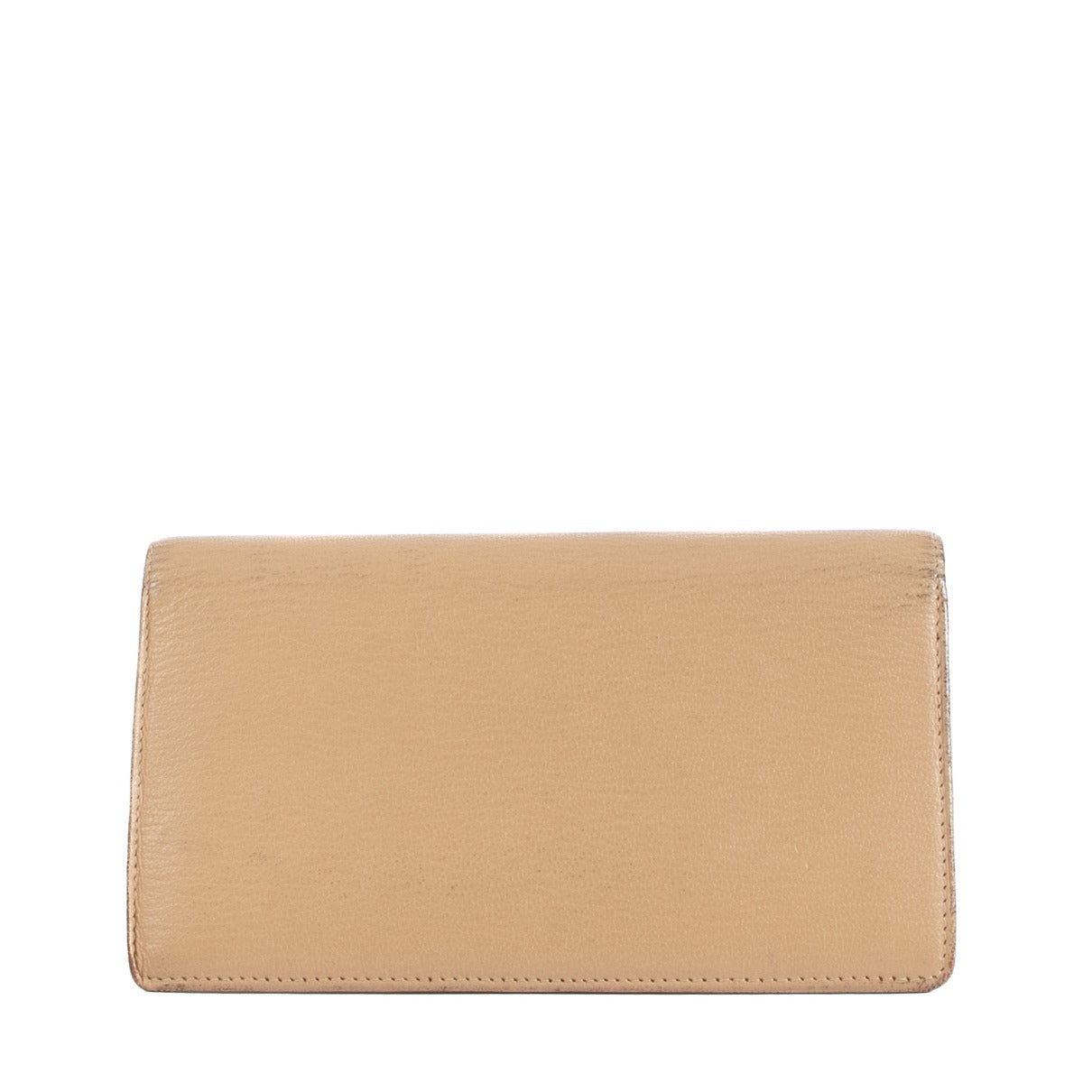 Chanel Beige Goatskin Classic Long Wallet