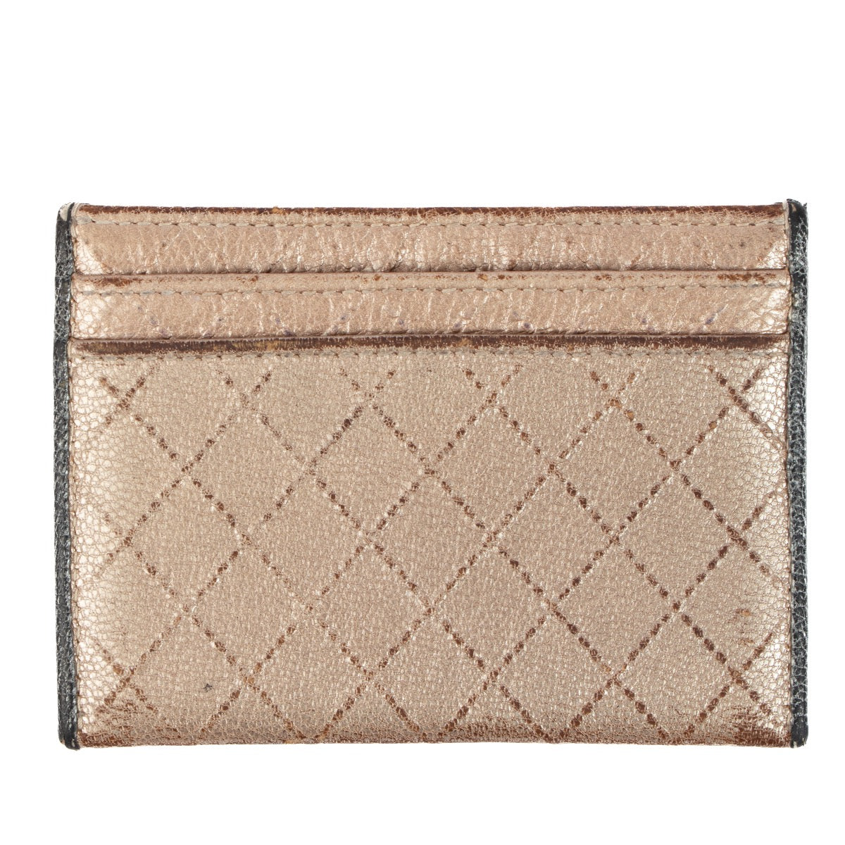 Shop safe online at Labellov in Antwerp, Brussels and Knokke this 100% authentic second hand Chanel Bronze Leather Card Holder