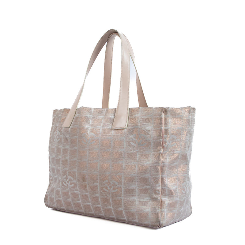 Chanel CC Travel Line Metallic Rose Shoulder Bag
