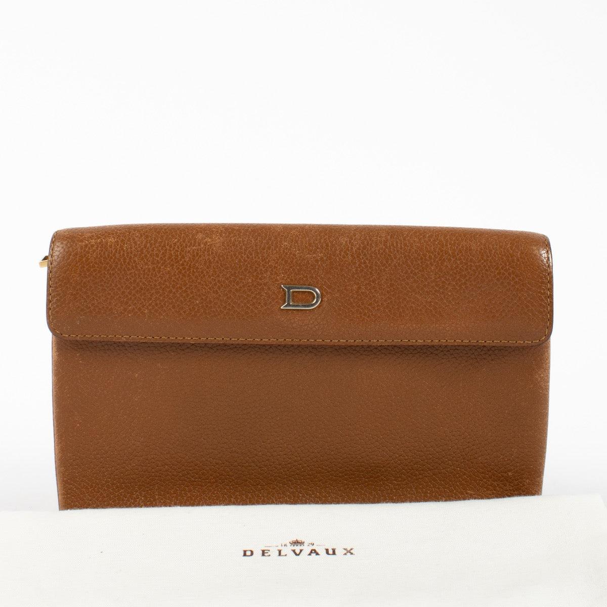 Authentic second Delvaux Cognac Loto Wallet on Labellov.com