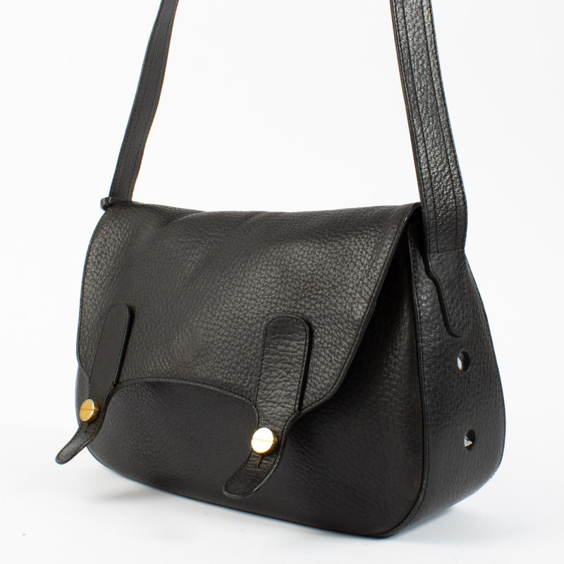 Authentic second hand Delvaux Black Vintage Messenger Bag on Labellov.com