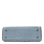 Buy authentic second hand Delvaux Misty Blue Santiag Nubuck Tempete MM at Labellov.com