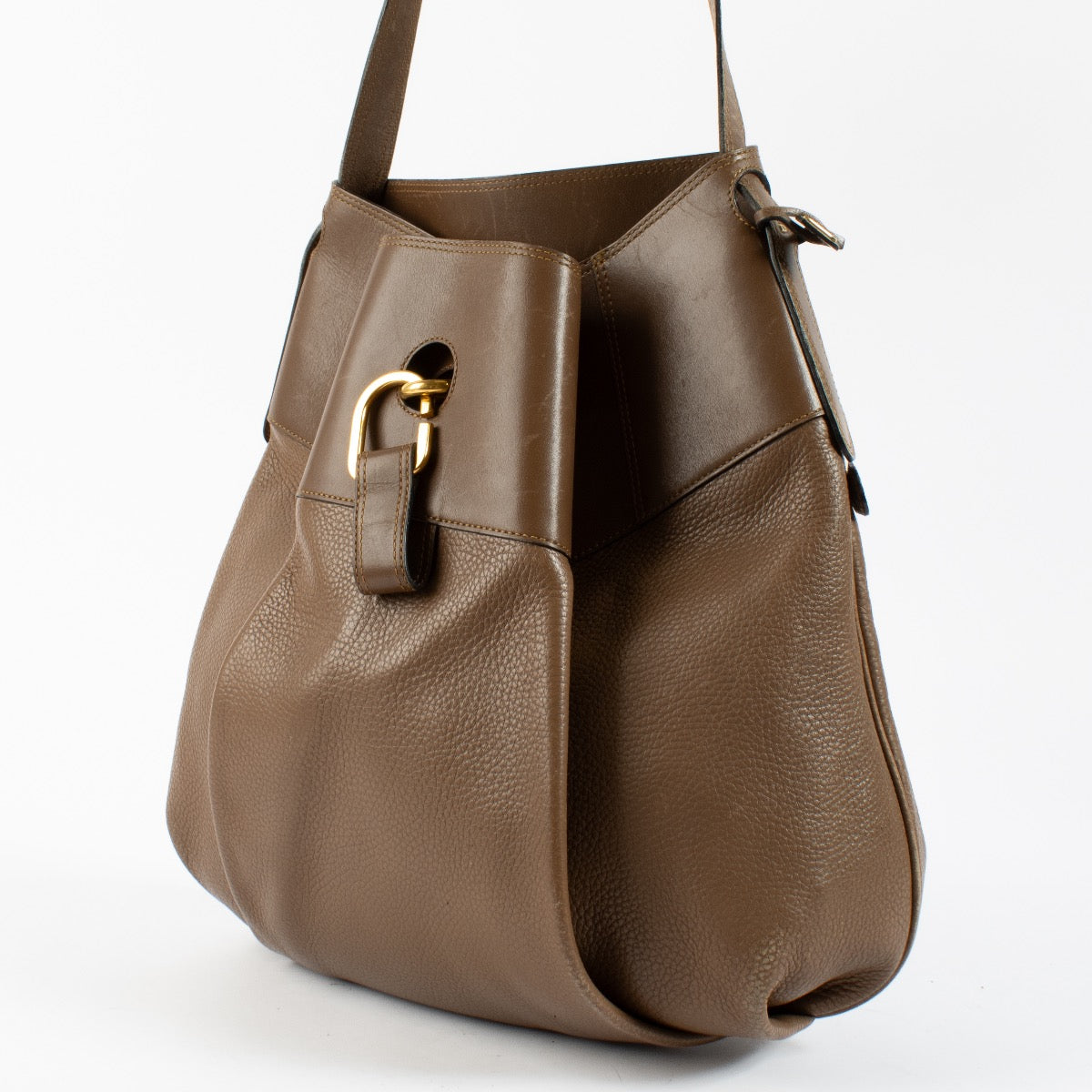 shop 100%authentic second hand Delvaux Taupe Faust Crossbody Bag on Labellov.com