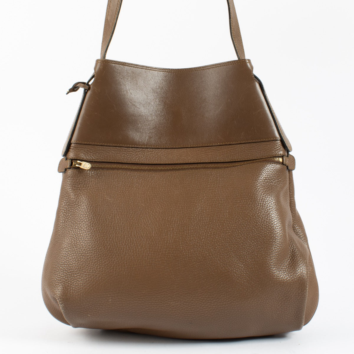 shop 100%authentic second hand Delvaux Taupe Faust Crossbody Bag on Labellov.com