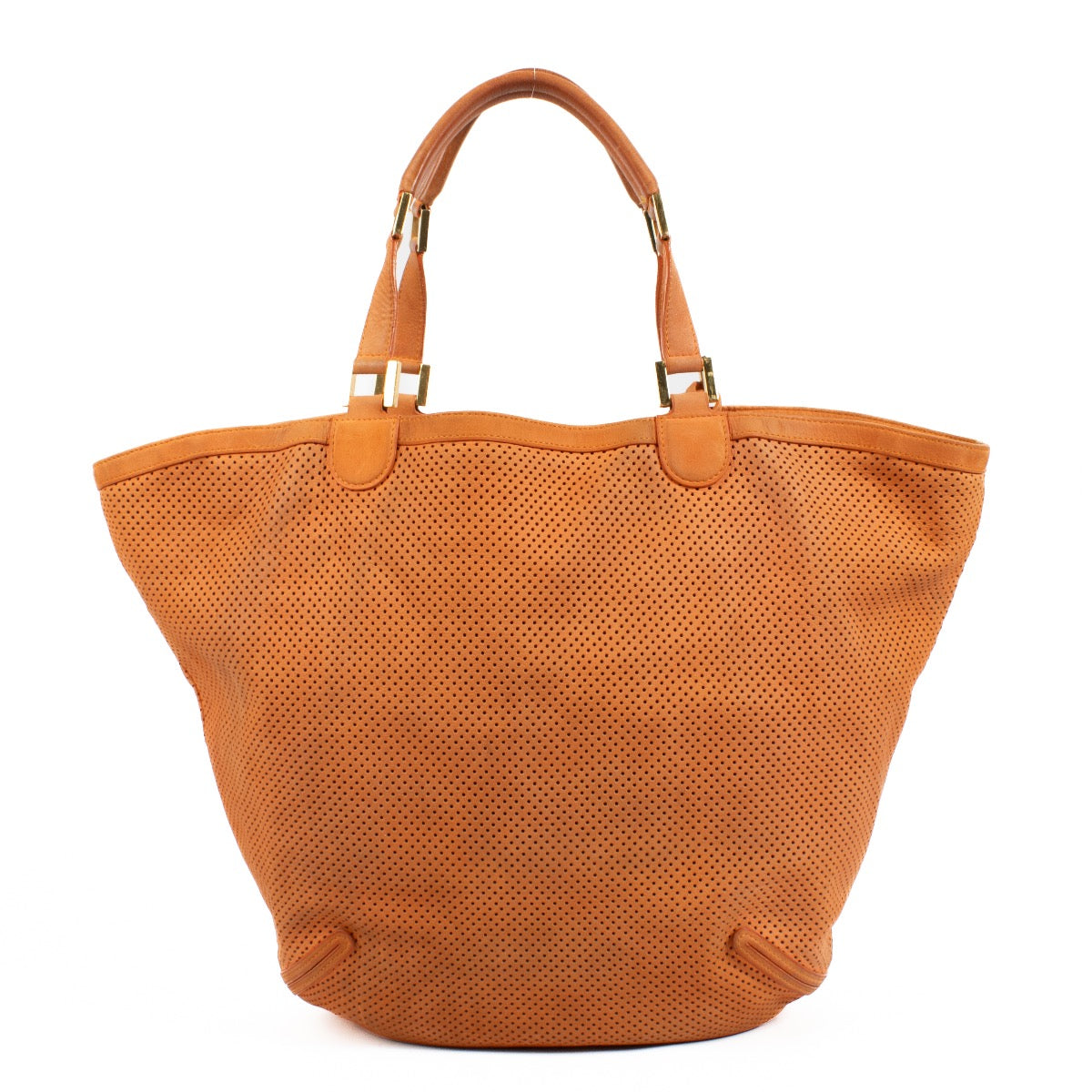 Buy authentic second hand Delvaux Orange Perforated Louise Cabas at Labellov.com
