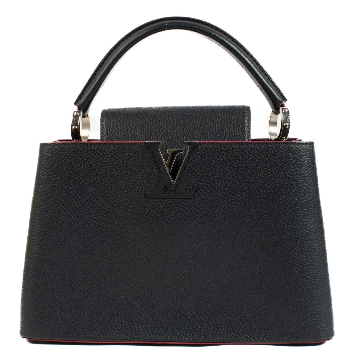 Louis Vuitton Blue Leather Capucines MM Bag