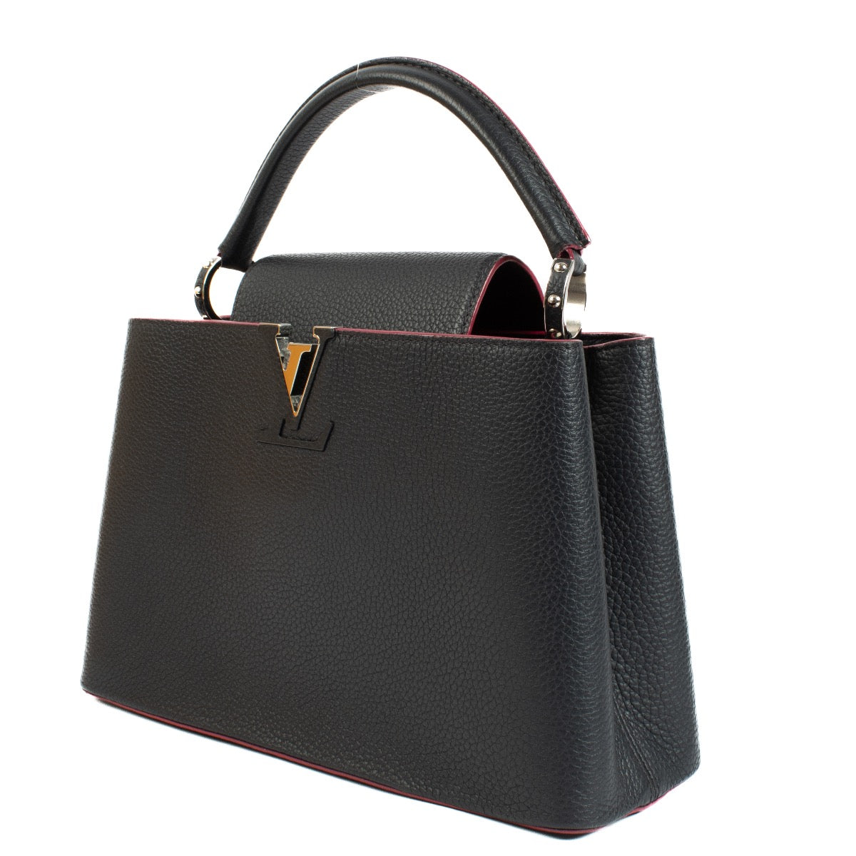 Louis Vuitton Blue Leather Capucines MM Bag