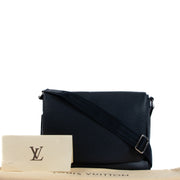Louis Vuitton Midnight Blue Boreal Taiga Leather Roman MM Messenger Bag