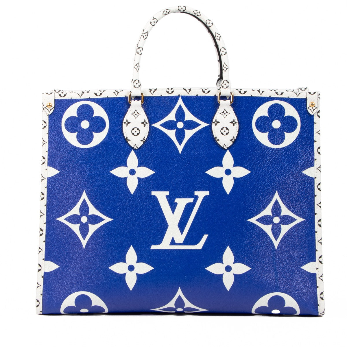 Shop safe online at Labellov in Antwerp, Brussels and Knokke this 100% authentic second hand Louis Vuitton Blue Monogram Limited Edition Knokke Onthego