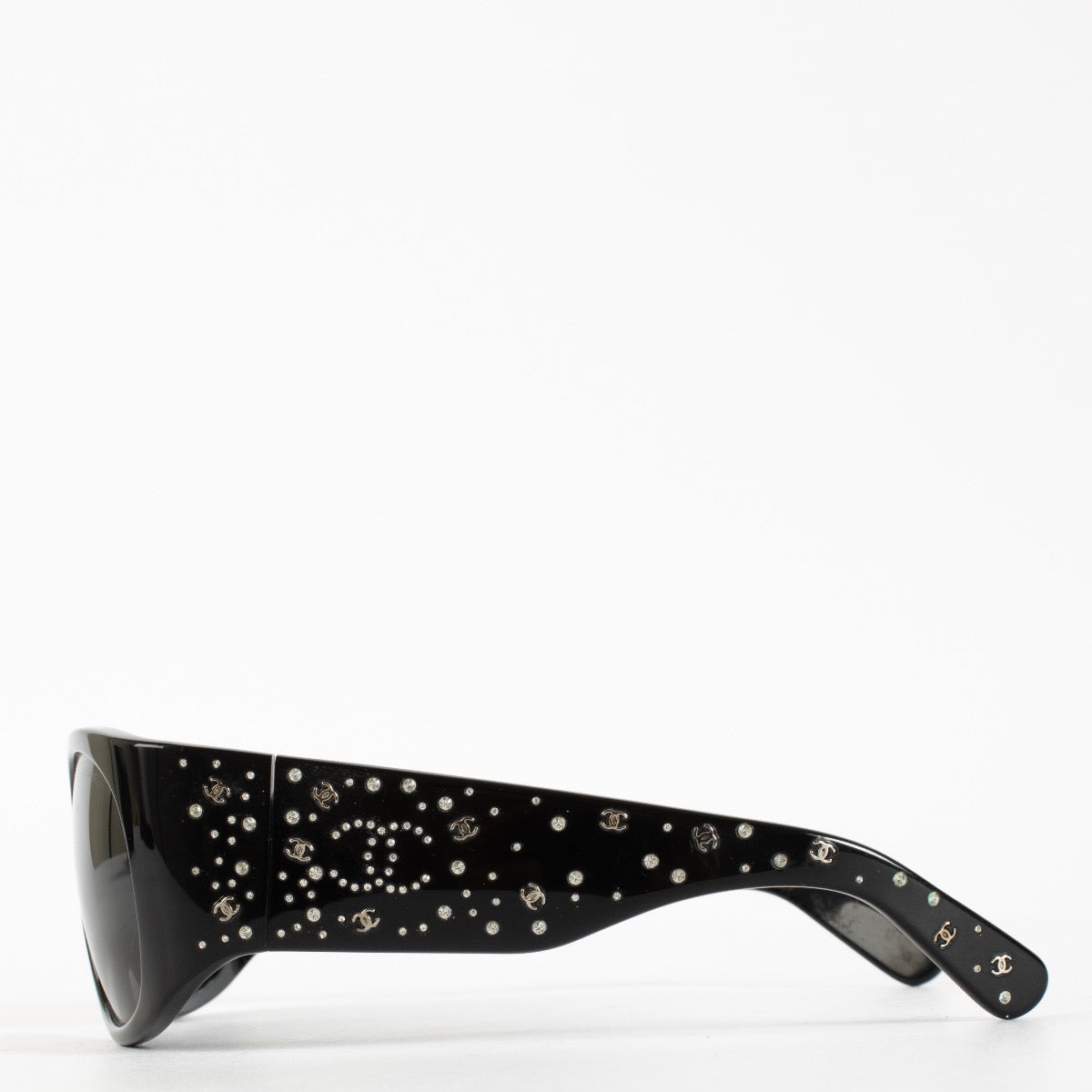 Authentic preloved Chanel Black Crystal Sunglasses on Labellov.com