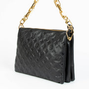 Shop this authentic Louis Vuitton Black Lambskin Coussin MM Bag pre-loved on Labellov.com