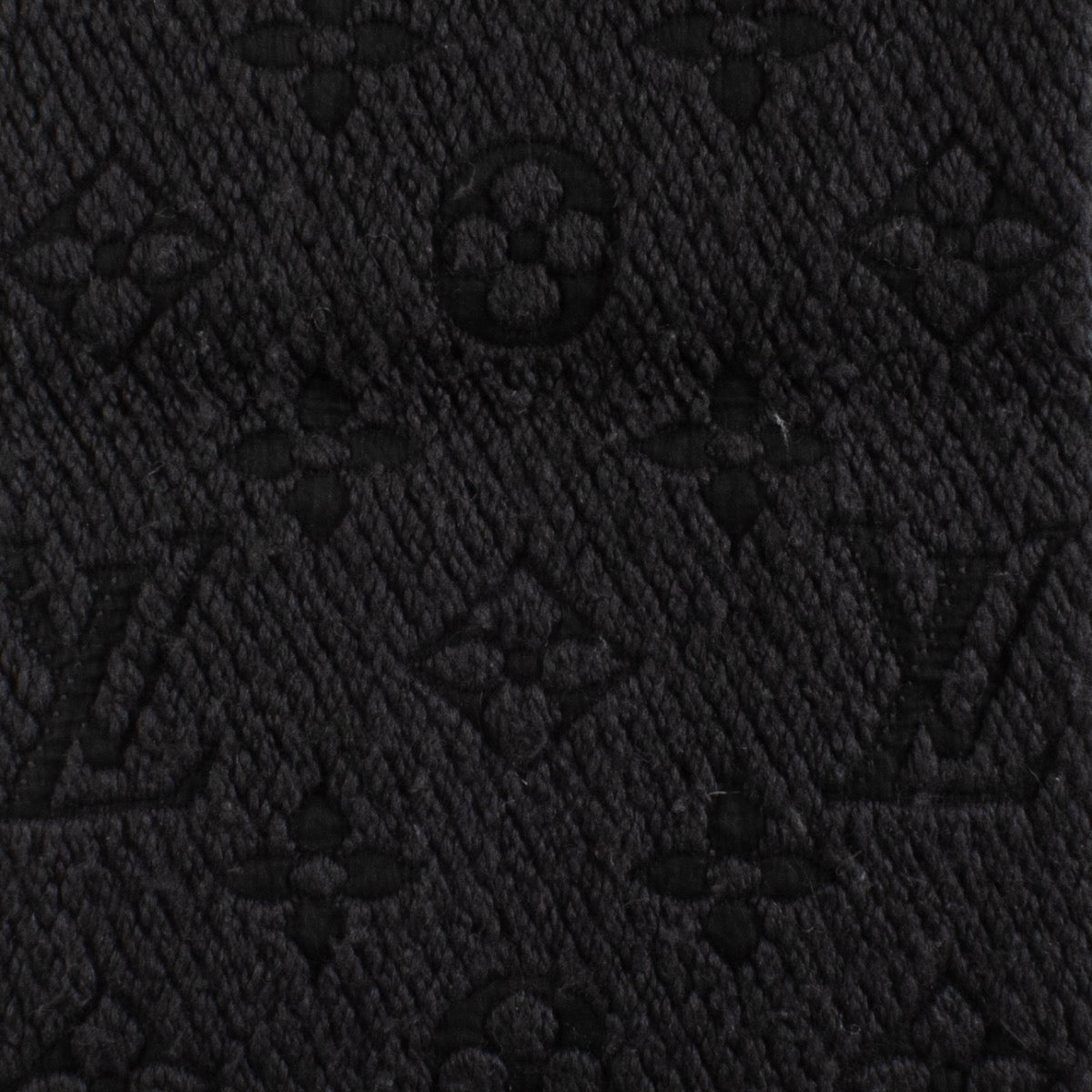 Authentic Preloved Louis Vuitton Black Logomania Scarf on labellov.com