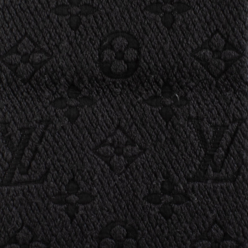Authentic Preloved Louis Vuitton Black Logomania Scarf on labellov.com