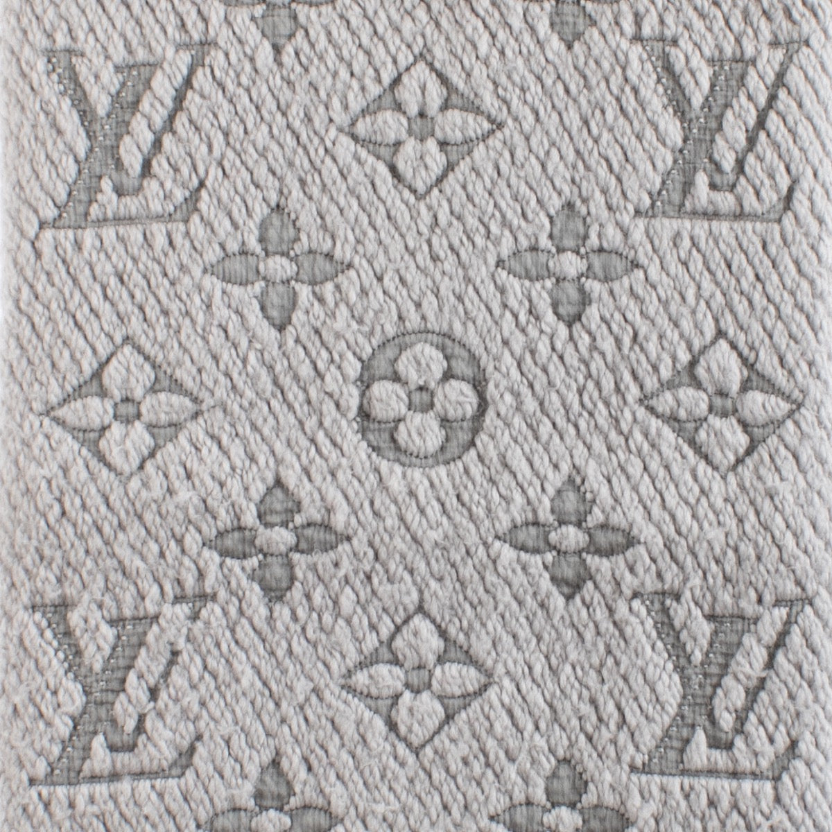 Authentic Preloved Louis Vuitton Grey Logomania Scarf on Labellov.com