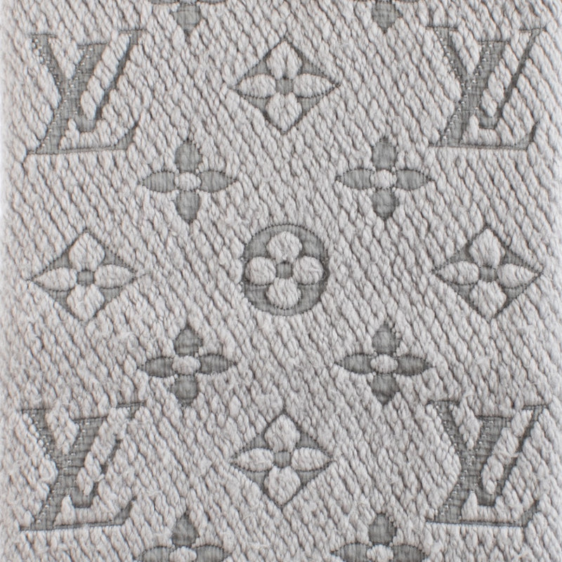 Authentic Preloved Louis Vuitton Grey Logomania Scarf on Labellov.com