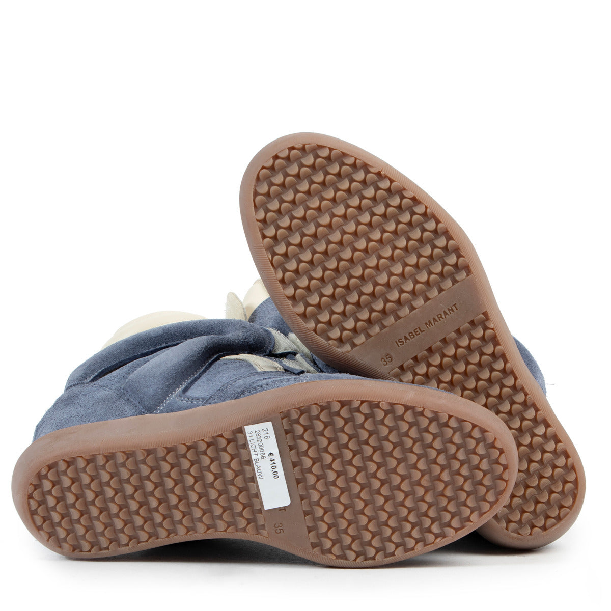 Isabel Marant Baby Blue Suede Bekett Sneakers - Size 35