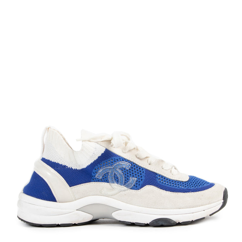 Chanel White & Blue Sneakers - Size 39 aan de beste prijs bij Labellov tweedehands